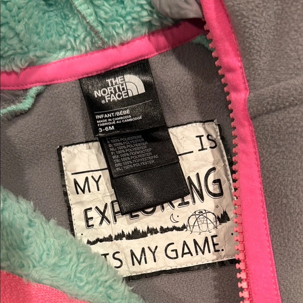 The North Face Gray and Green Footies One Piece - Picture 2 of 5